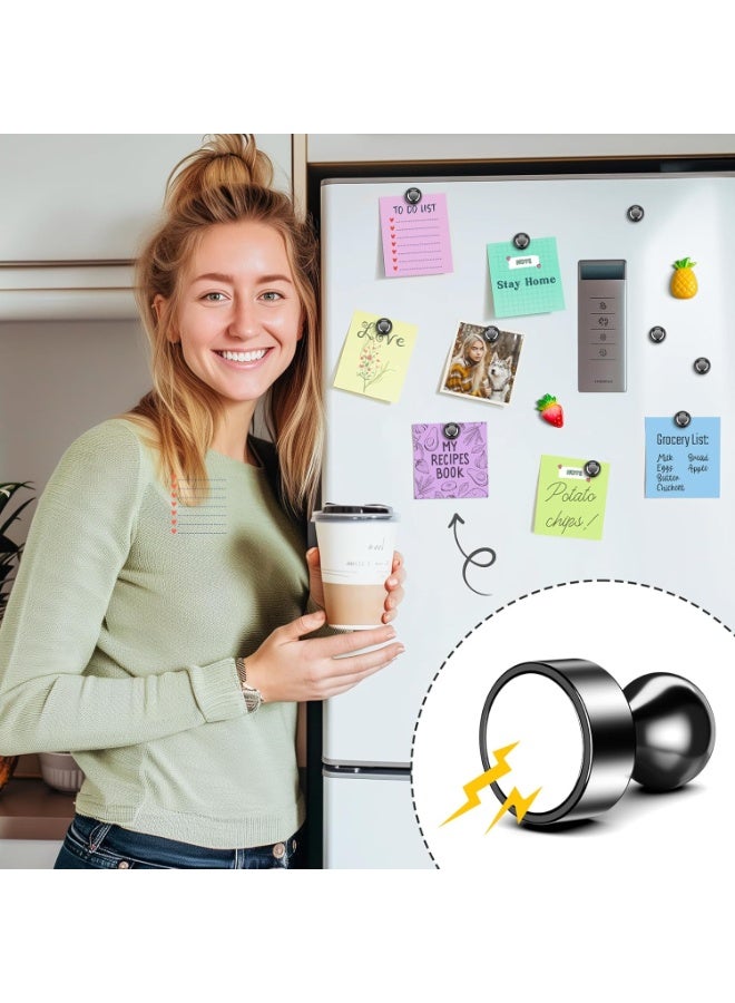Arabest Fridge Magnets, Small and Strong Refrigerator Magnet, Cool Black White Board Magnets, Cute Magnet Push Pins for Office, Kitchen Accessories, Classroom, Bulletin Boards, Photos, Pack of 40 - Image 4